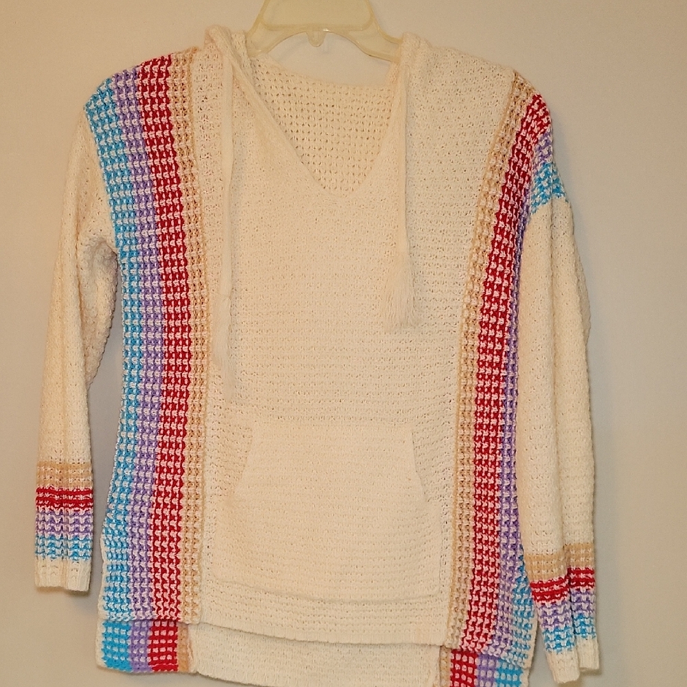Multicolor‎ Striped Women's Sweater Retro Boho Y2K